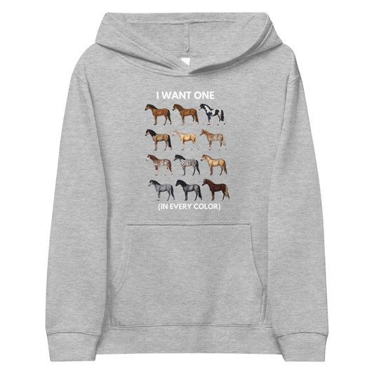 "I want one in every color" Kids hoodie