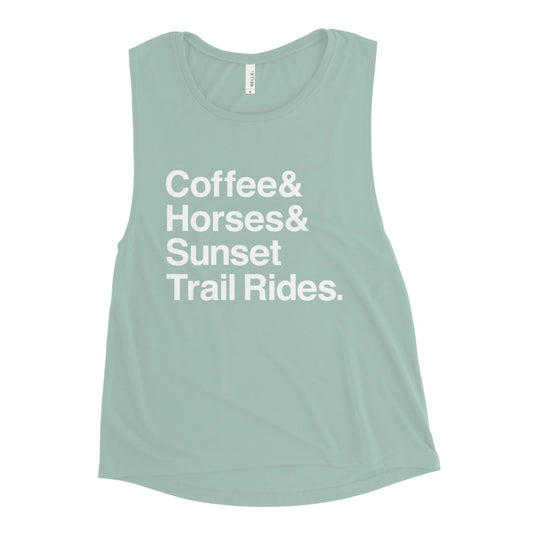 Sunset Trail Rides Muscle Tank